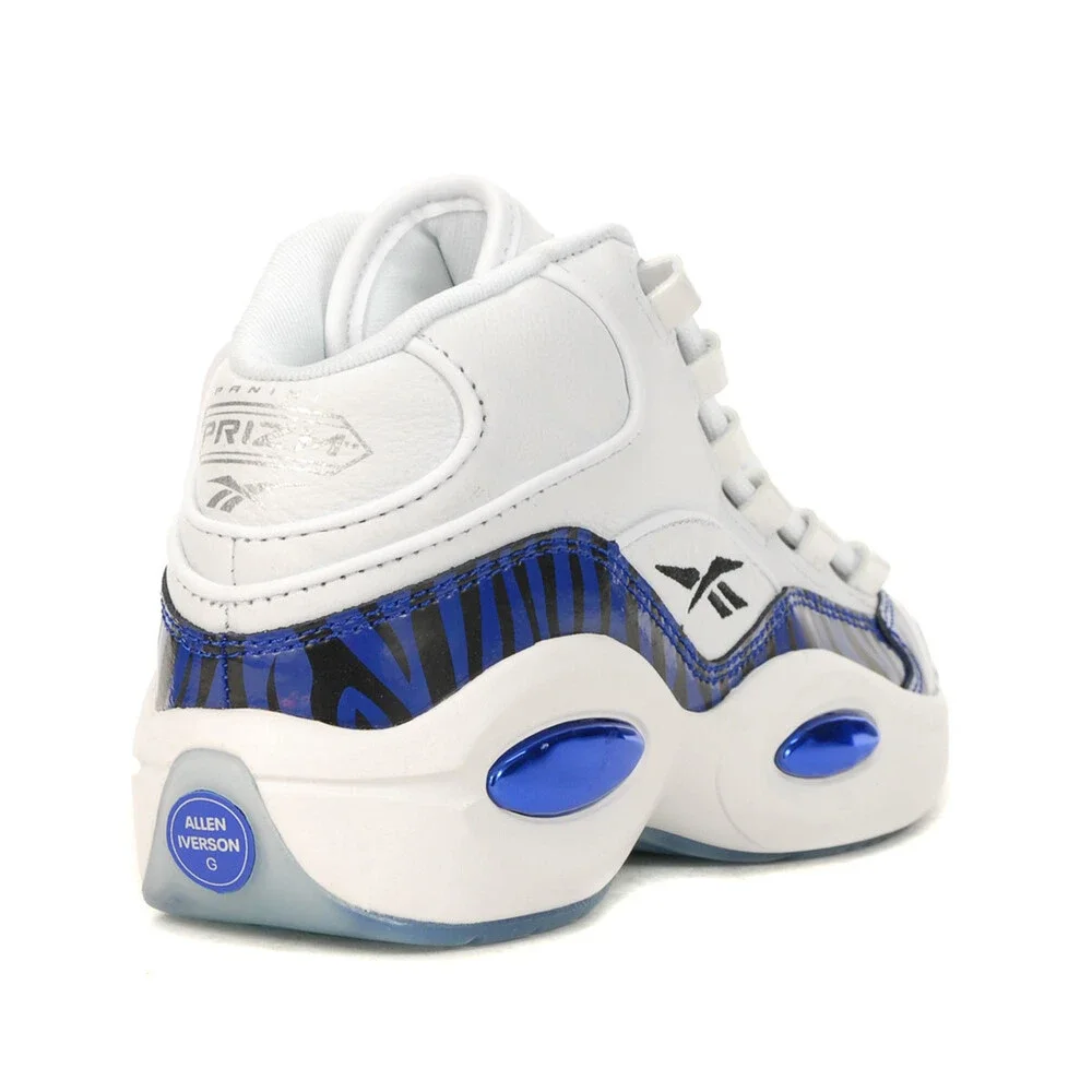 Reebok x Panini Juniors Question Mid Tiger Prizm Cloud White/Classic Cobalt/Cor - Picture 3 of 4